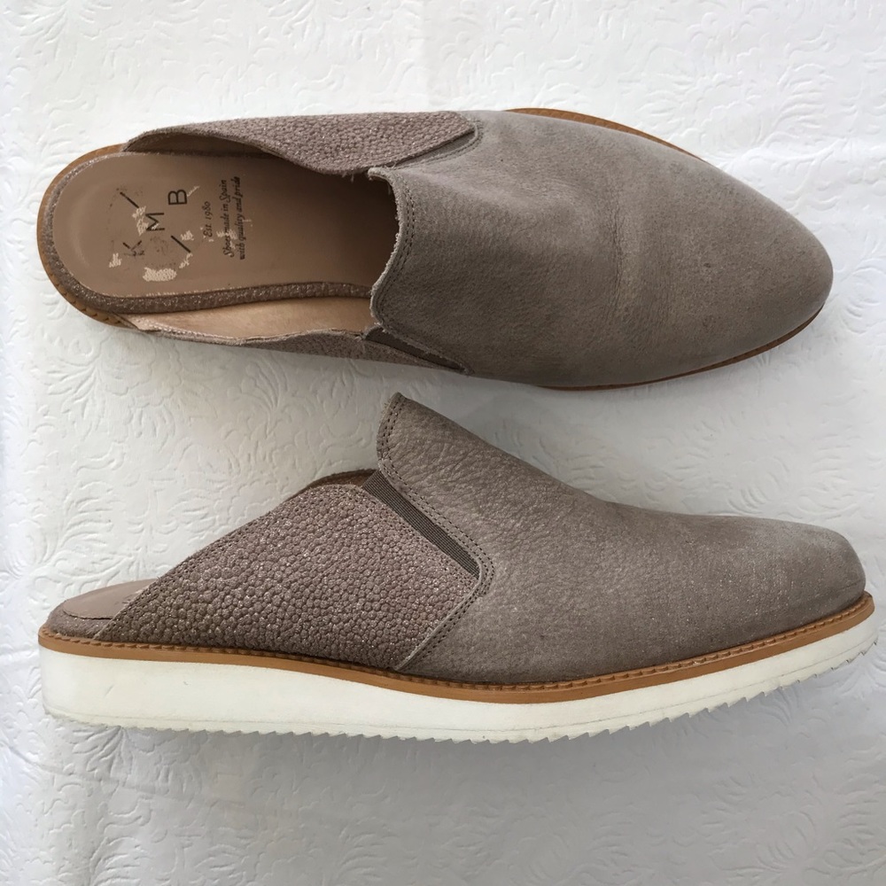 Anthropologie KMB Tara Leather Slides Mules